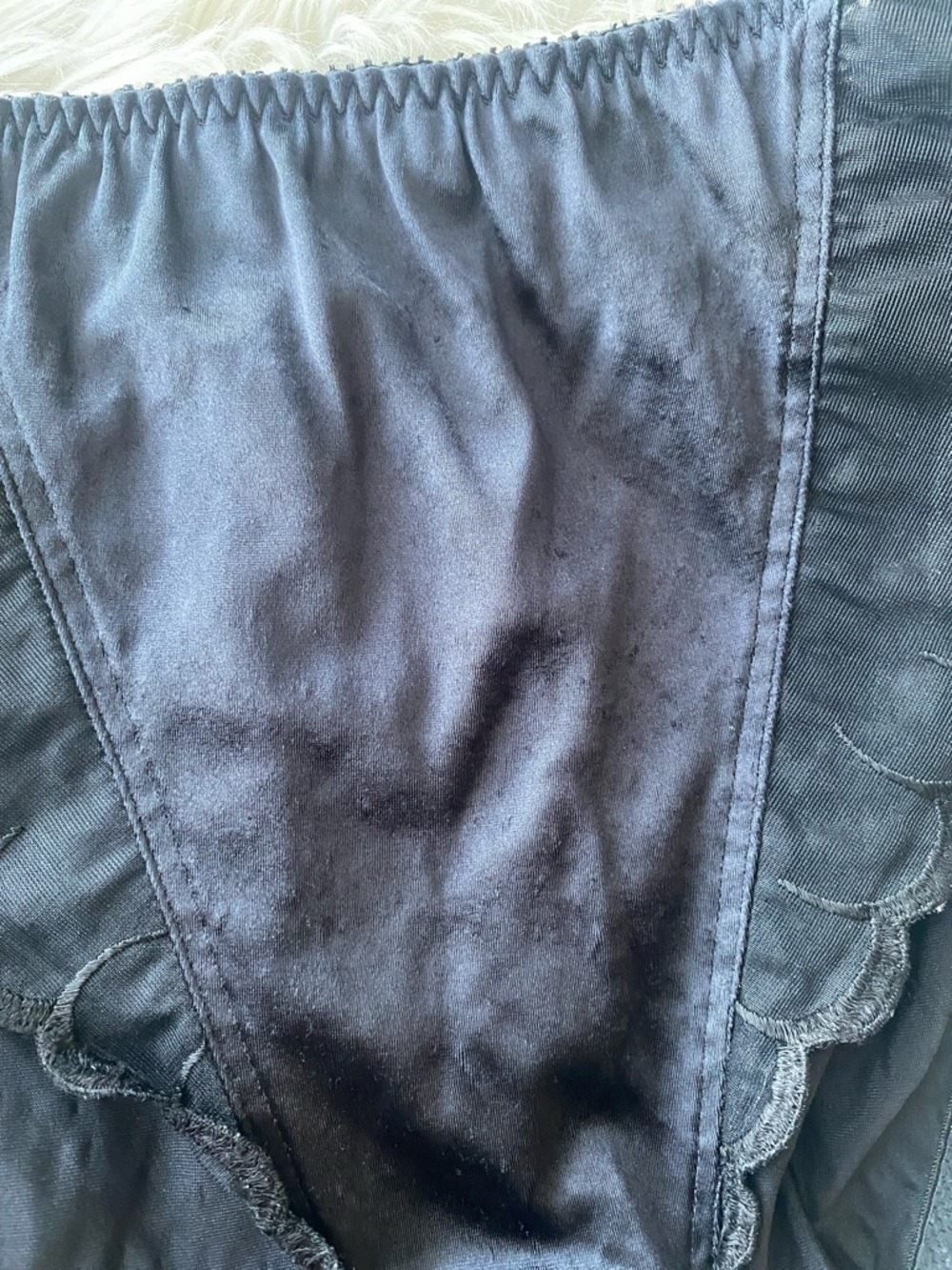 Olga vintage High-Waist second skin & Lace Briefs - Black - Picture 3 of 7